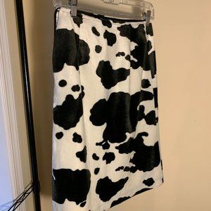 Cow print chic skirt